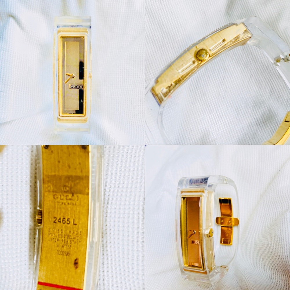 Rare Gucci Transparent Gold Watch